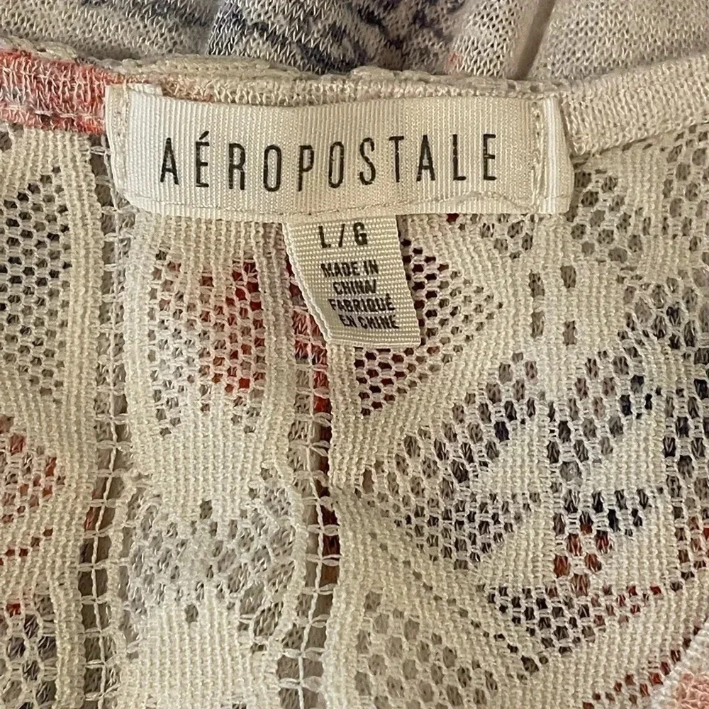 AEROPOSTALE‎ floral tank. Crochet/lace detail in back. - Picture 7 of 8